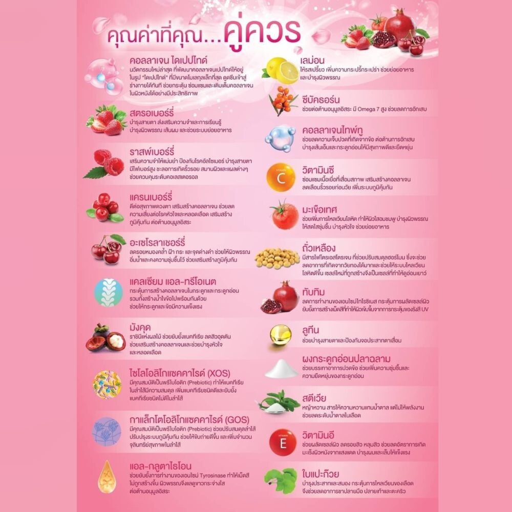 Proud Colla Plus Herbs 22 in 1 for Bright Skin Firm Slim Anti-Oxidant No Sugar
