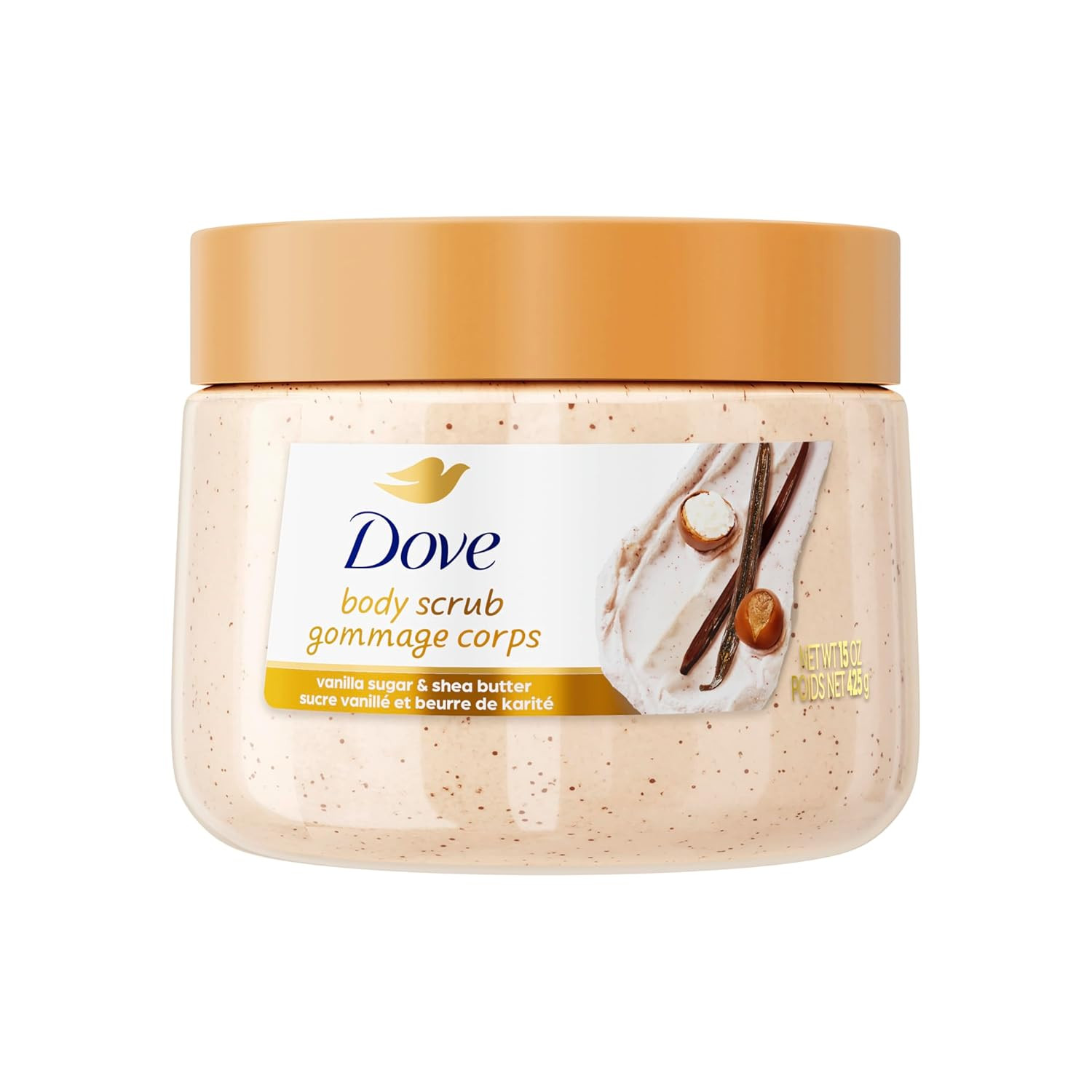 Vanilla Sugar & Shea Butter Body Scrub Exfoliates and Deeply Nourishes for Sm…