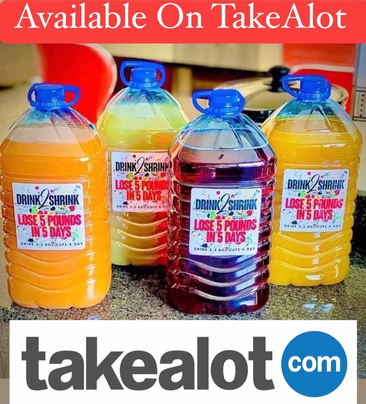 Drink2Shrink Lose 5 lbs In 5 Days 4 Weeks Supply DIY Assorted Flavors Free Shipp