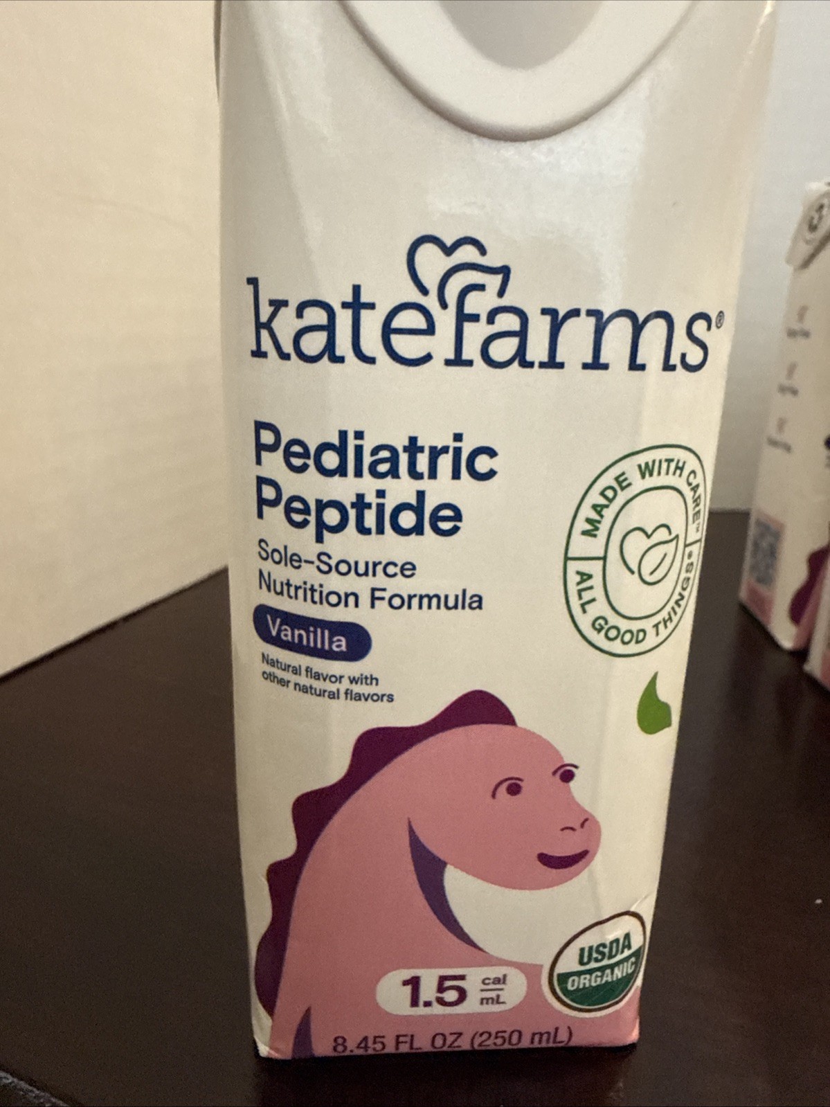 Kate Farms Pediatric Peptide 1.5 Vanilla. 10 Cartons, 8.45 Fl Oz Each. Aug 2026