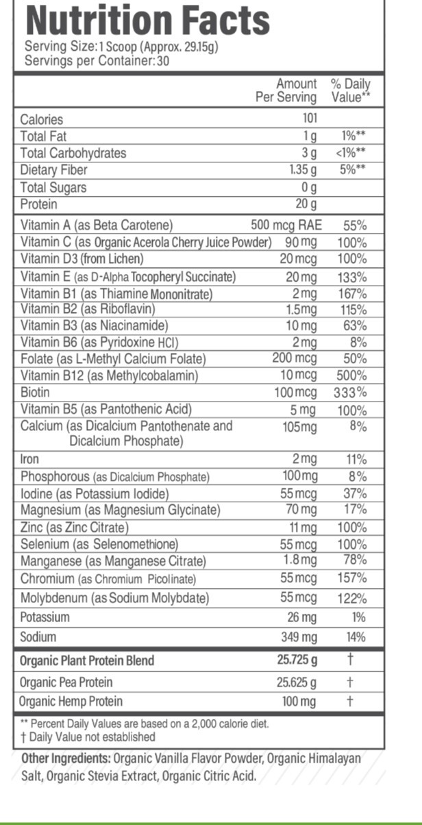 LIVEGOOD Protein Drink orgánico Vainilla protein for energy and nutritic (616g)