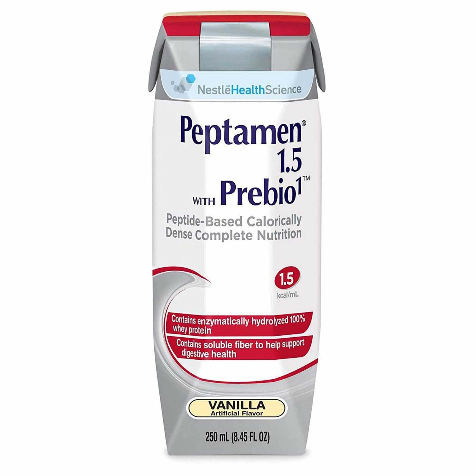 Nestle Peptamen Oral Supplement Vanilla 250 mL Carton 24 Ct