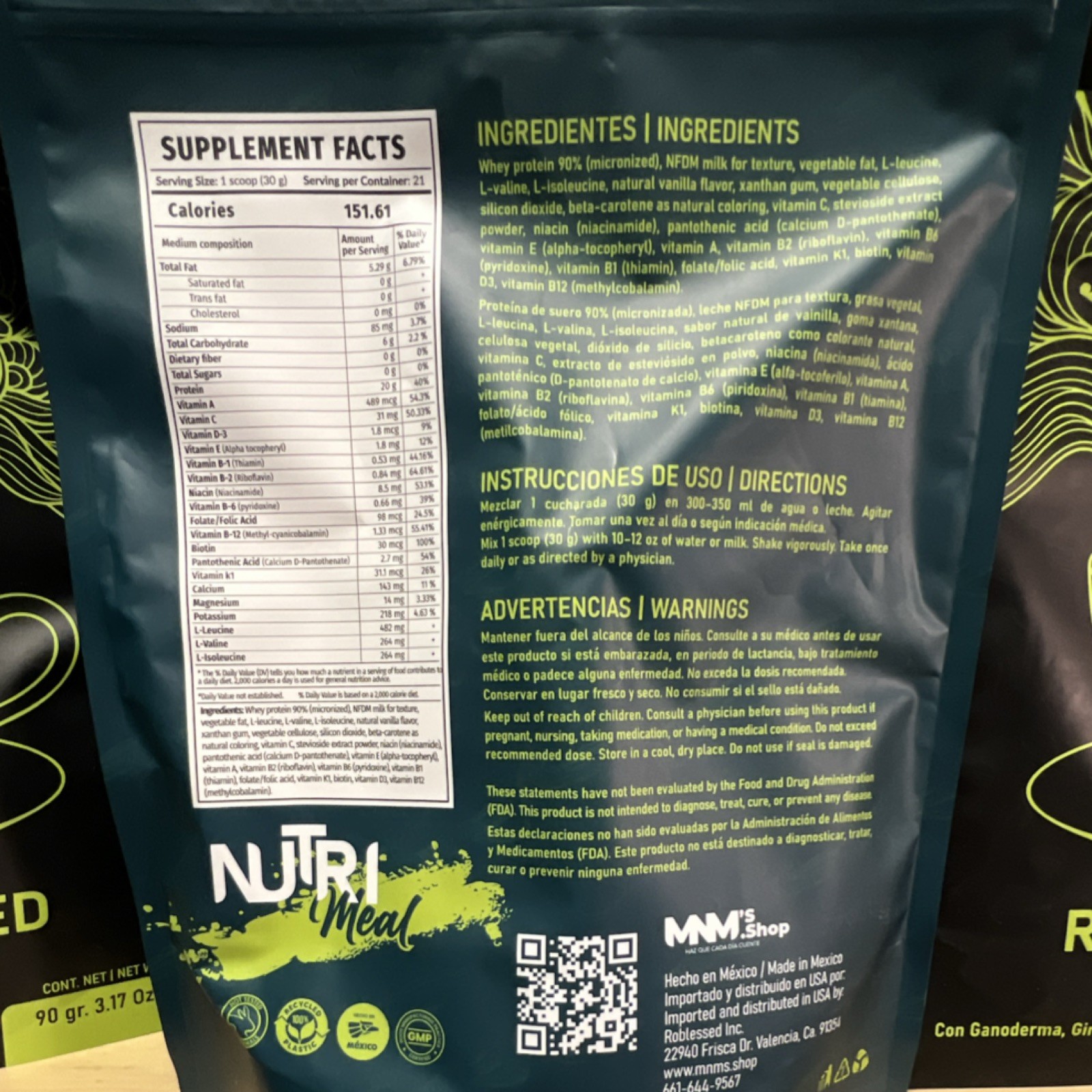 MMN’s Nutri Meal Vanilla Meal Replacement Shake 630g, Soy & Gluten Free