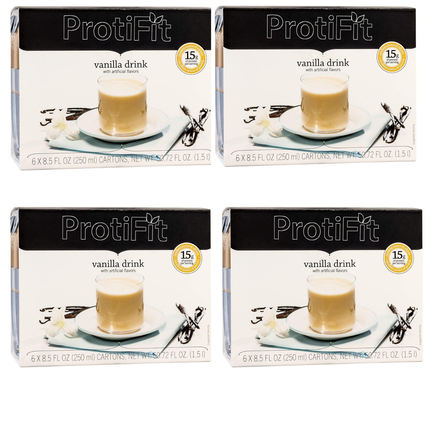 CASE of 24 (4 six packs) Proti Fit Vanilla Ready to Drink for Weight Loss