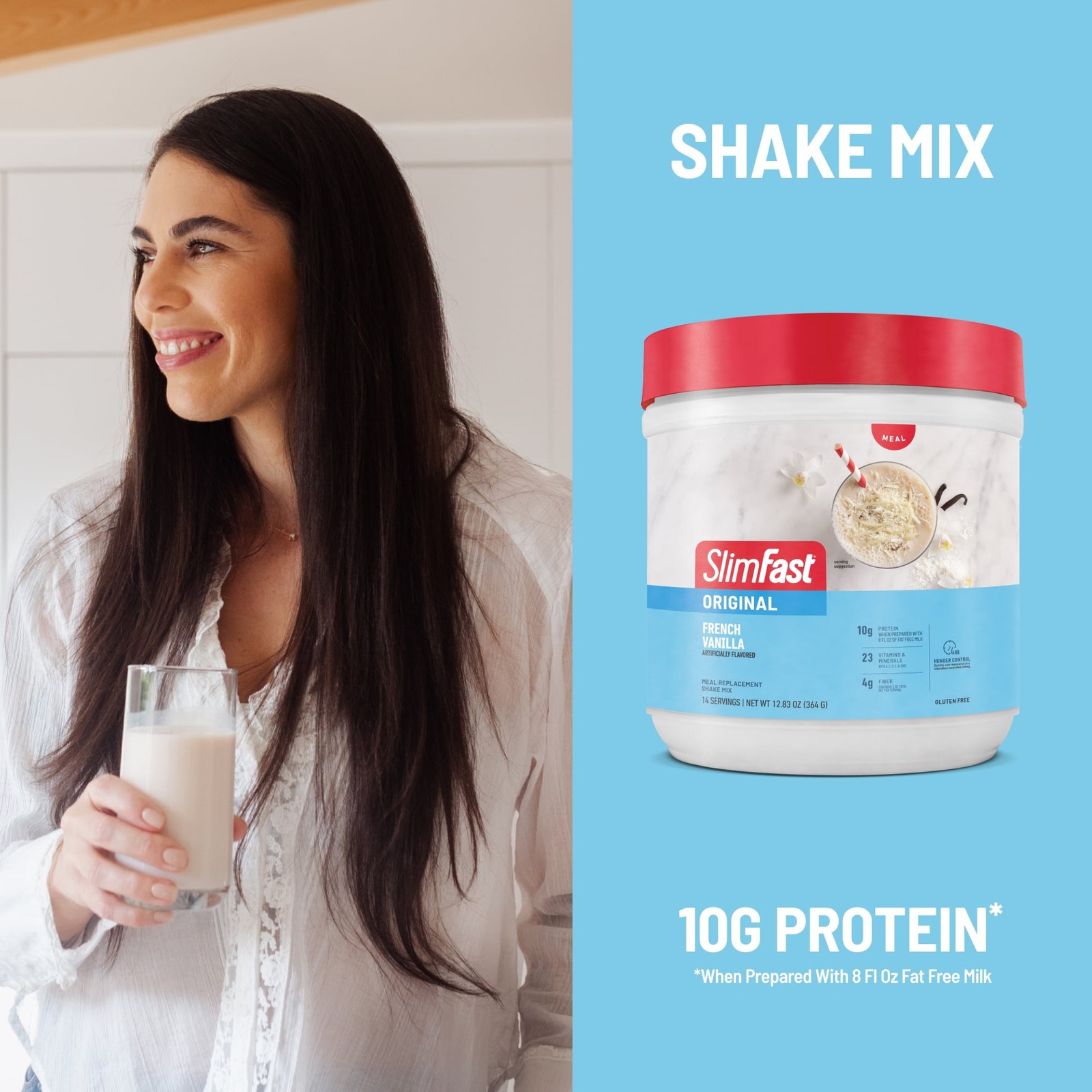 Original Meal Replacement Shake Powder, French Vanilla, 12.83 oz, 14 Servings