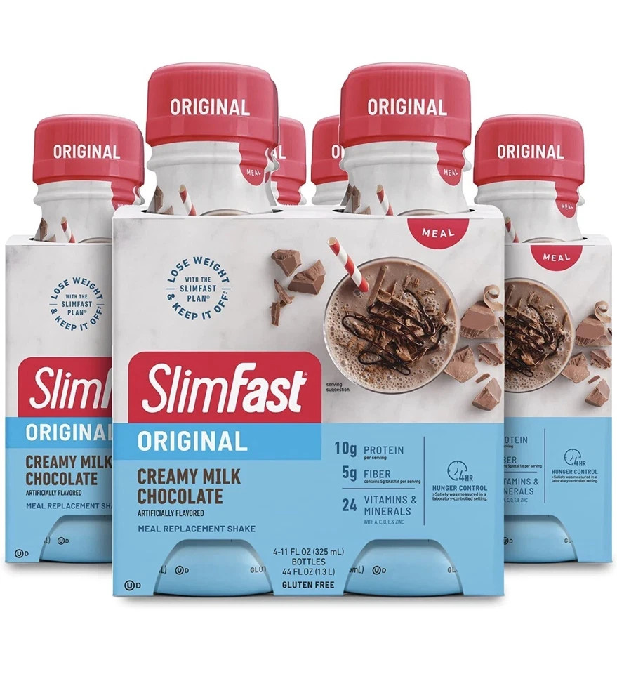 SlimFast Meal Replacement Shake, Original Creamy Milk Chocolate,(11 fl.oz 24 pk)