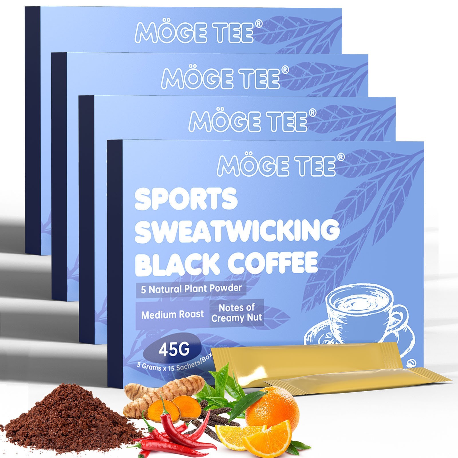 Burn Control Slim Diet Coffee Instant Herbal Coffee Green Coffee Slimming 4 Pack