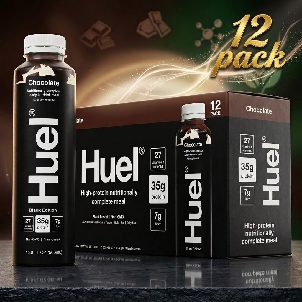 Meal Replacement Shake High Protein Drink Chocolate Shake 16.9 oz 12 Pack Huel