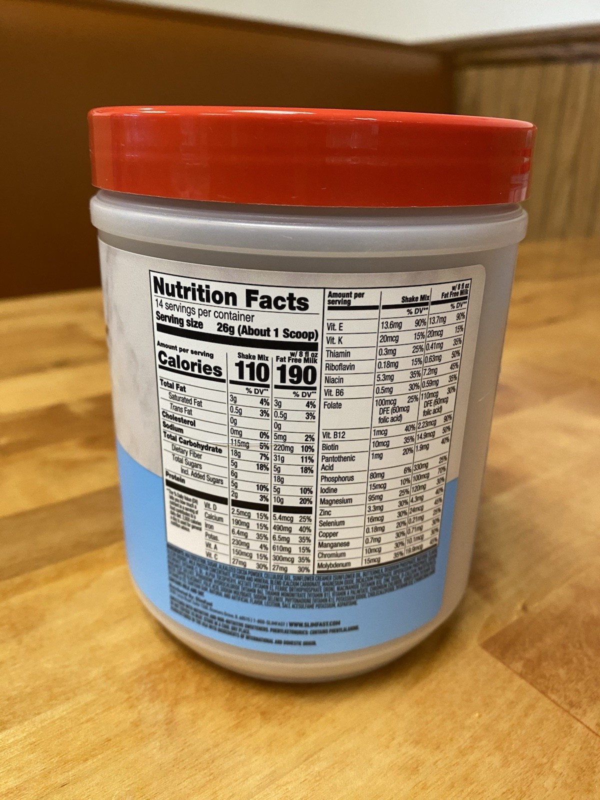 SlimFast Original 10g Protein Meal Replacement Shake Mix (14 Servings,12.83 oz.)