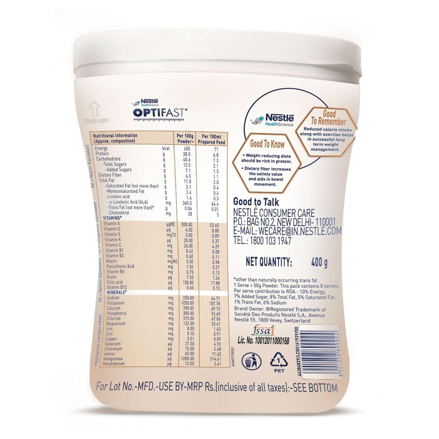 Optifast Healthy Meal Replacement Shake for Weight Management Chocolate Flavour