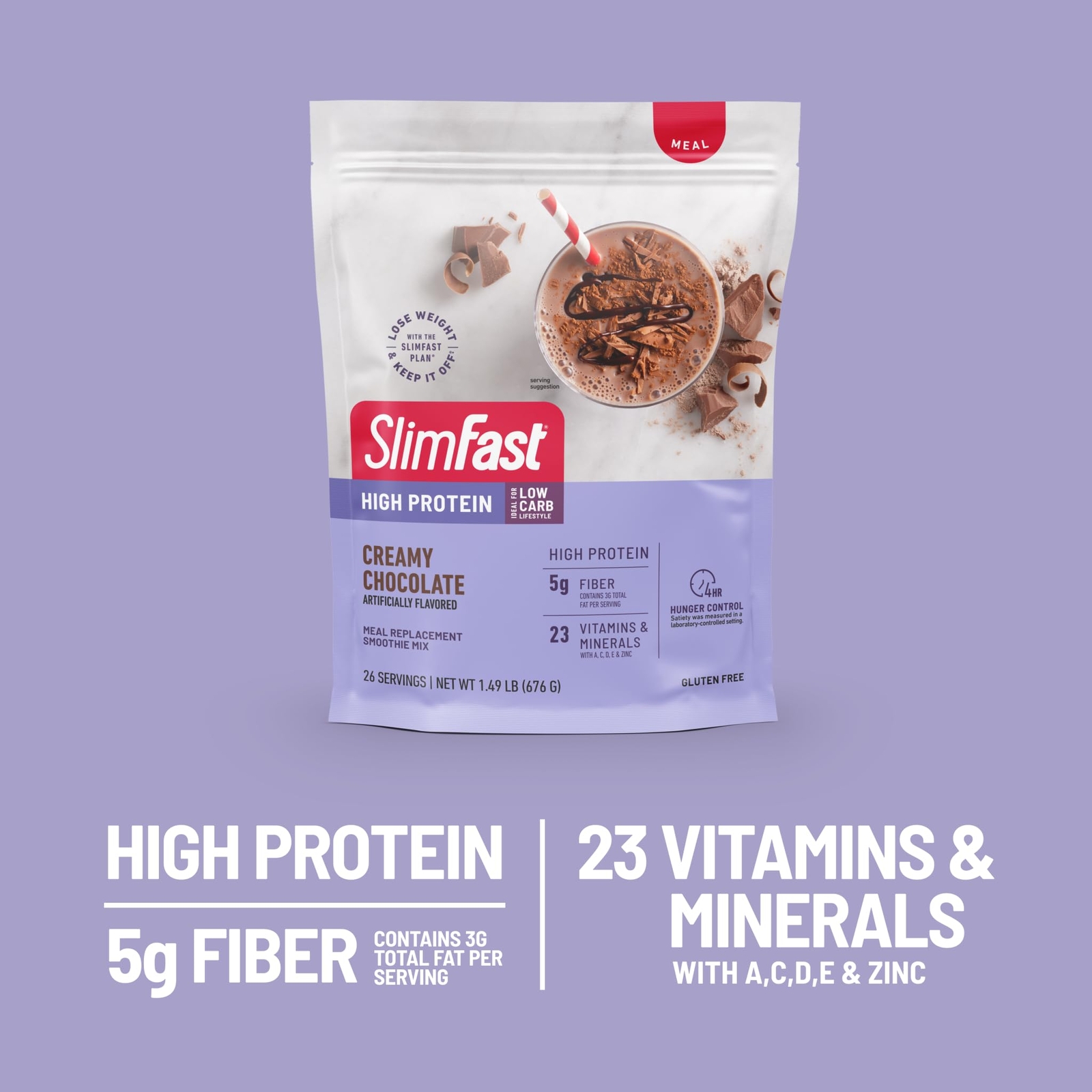 SlimFast High Protein Meal Replacement Powder Advanced Nutrition Smoothie Mix…