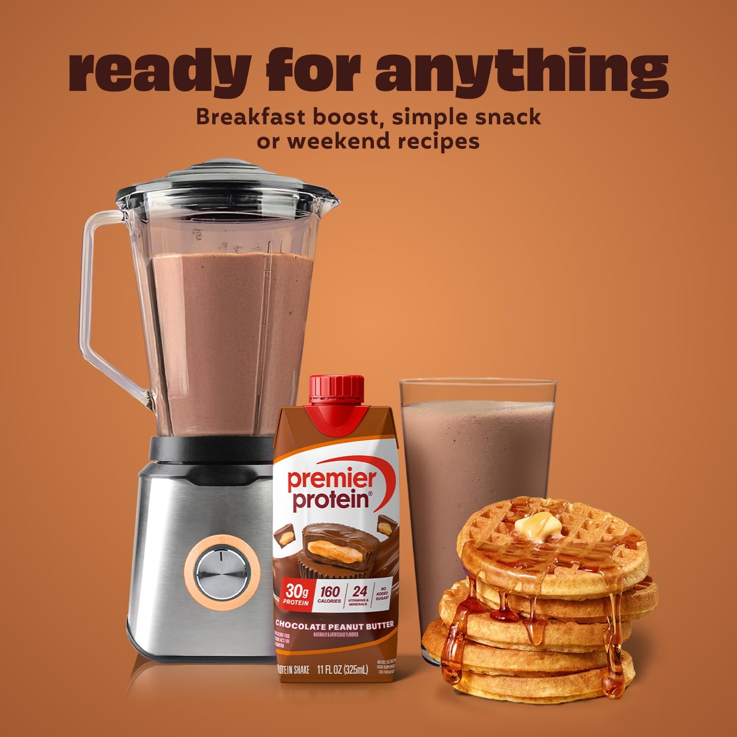 Premier Protein Shake, Chocolate Peanut Butter, 30g Protein, No Added Sugar, …