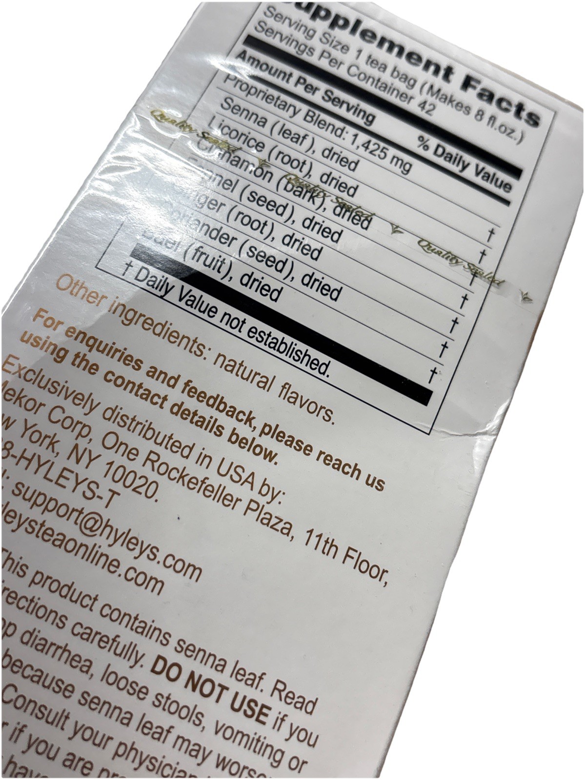 Hyleys Tea Colon Cleanse Assorted Tea Collection Caffeine Free 42 Bags READ DESC