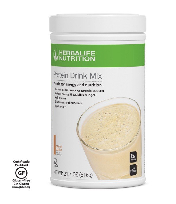 Herbalife Nutrition Protein Drink Mix Powder Peanut Cookie, GF, 21.7 oz
