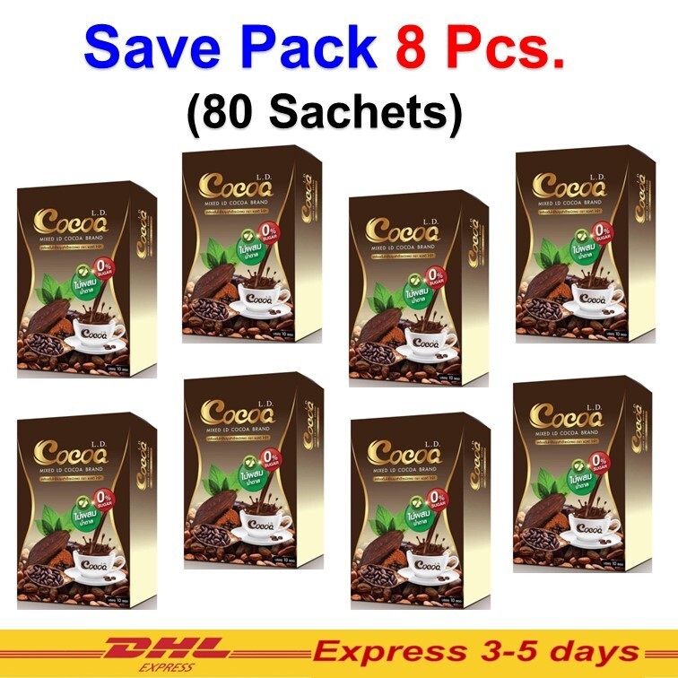 8X LD Cocoa Drink Weight Control Block Flour 0% Trans Fat Sugar no side effects
