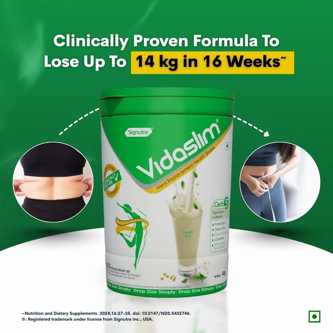 Vidaslim Replacement Shake 400g Vanilla|Protein L-Carnitine Green Tea Extract