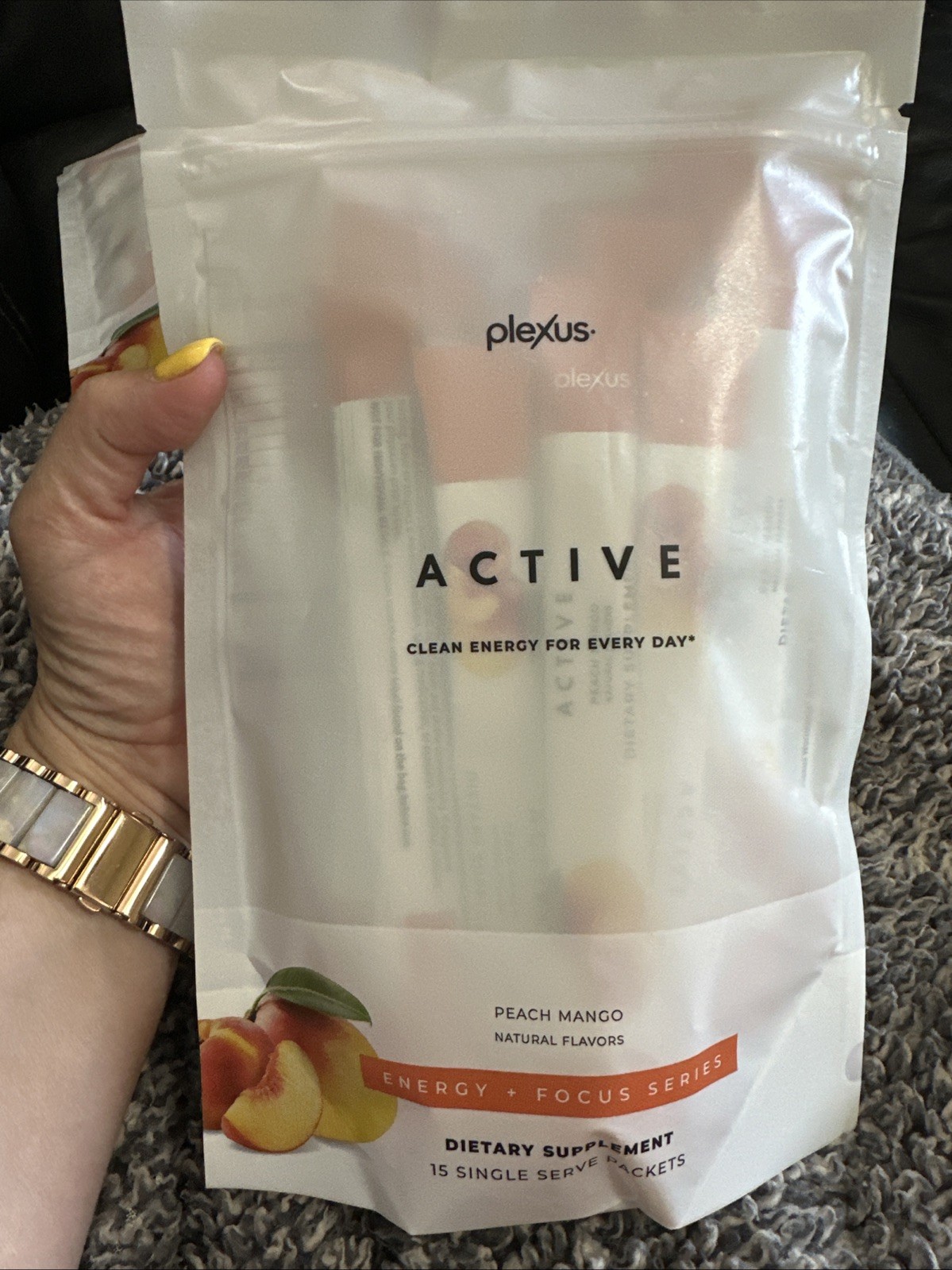 Plexus Active PEACH MANGO Energy + Focus 15 Single Serve Packets New/Sealed