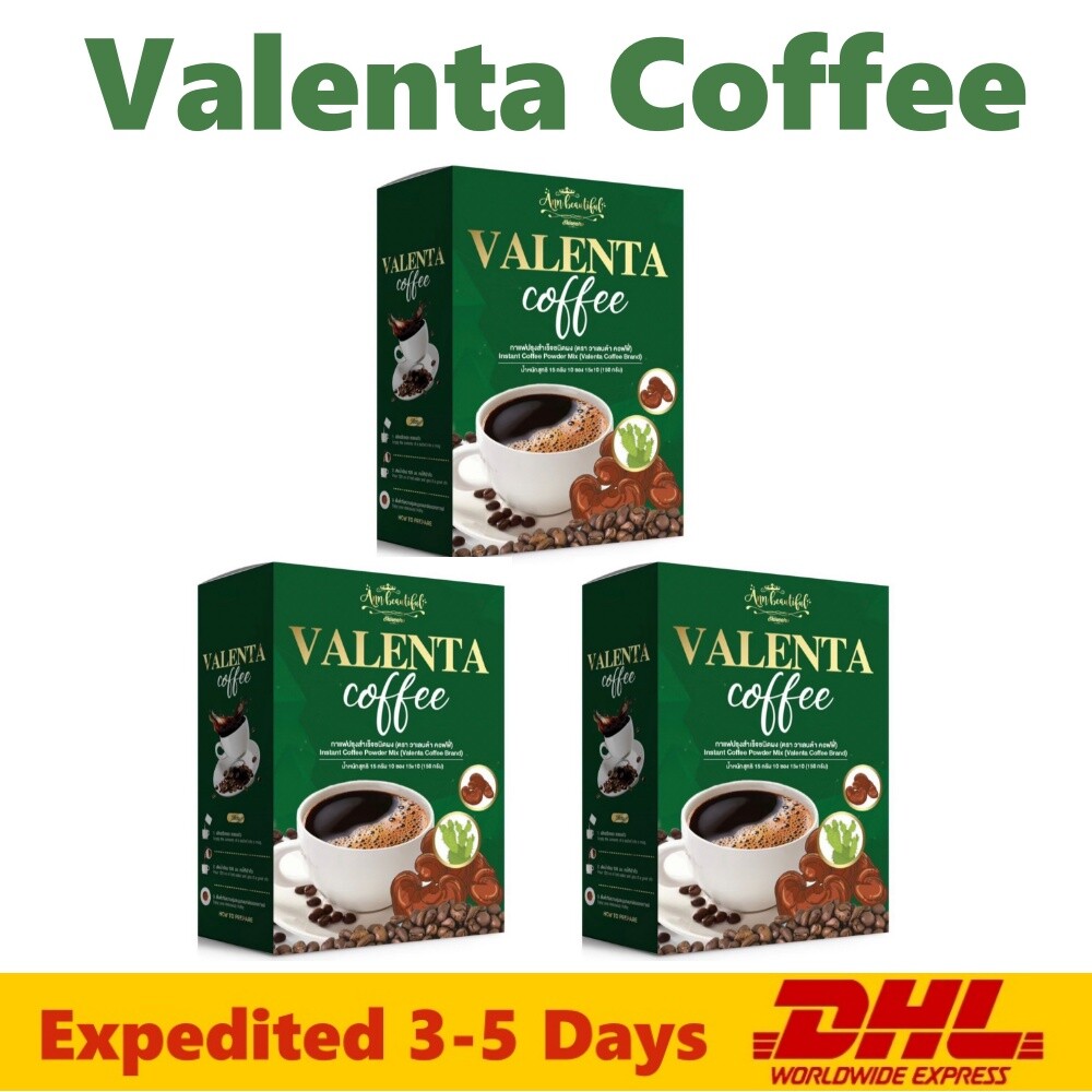 3 Boxes Valenta Coffee Detox Burn Diet Weight Loss High Fiber Instant Coffee