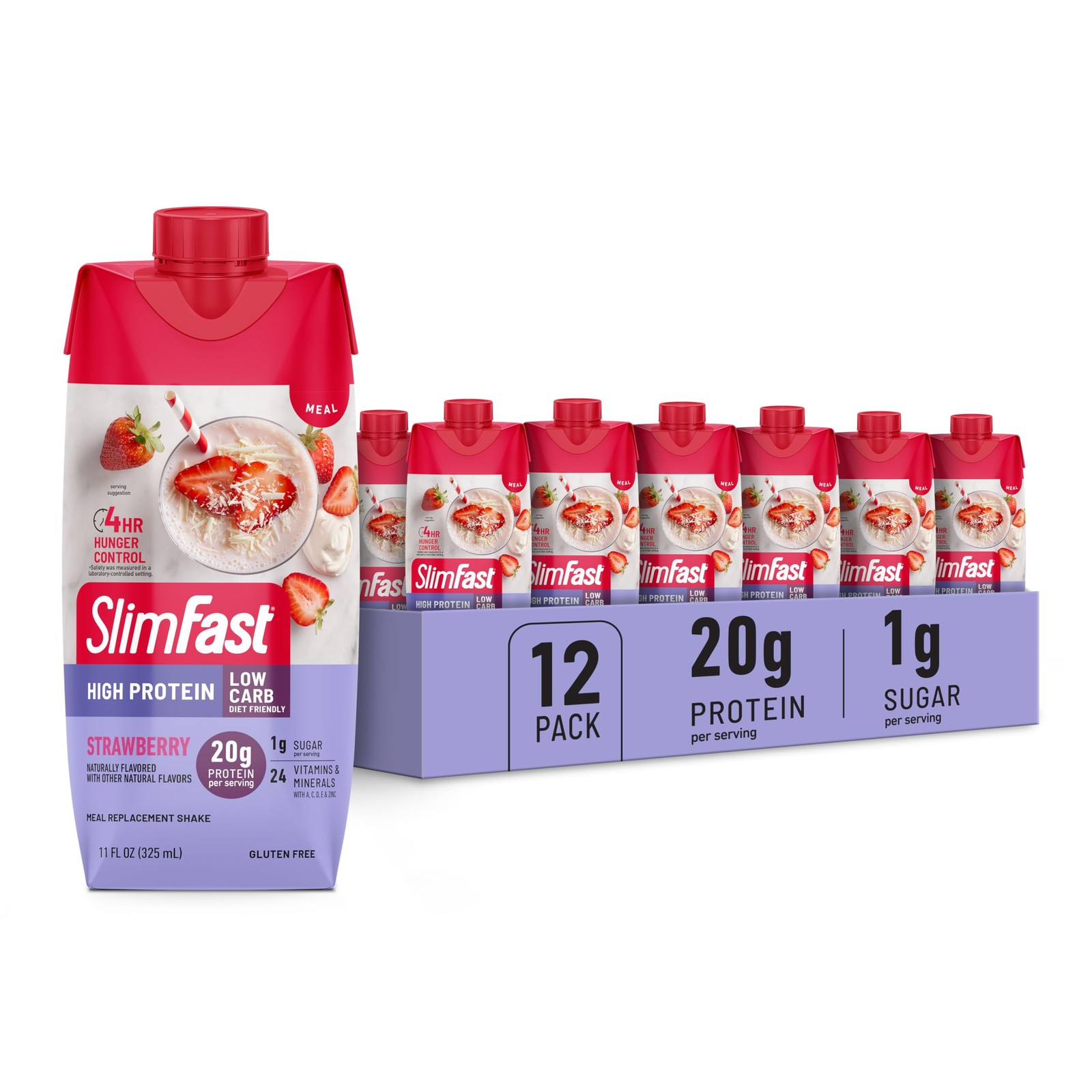 Protein Shake, Strawberry 20g Protein, Meal Replacement Shake Ready to Drink,…