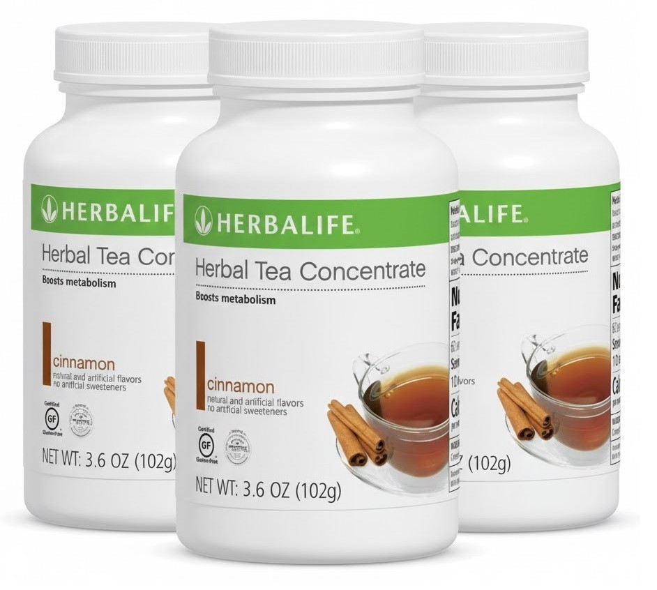 3X Herbalife Tea Concentrate Cinnamon Flavor 3.6 Oz