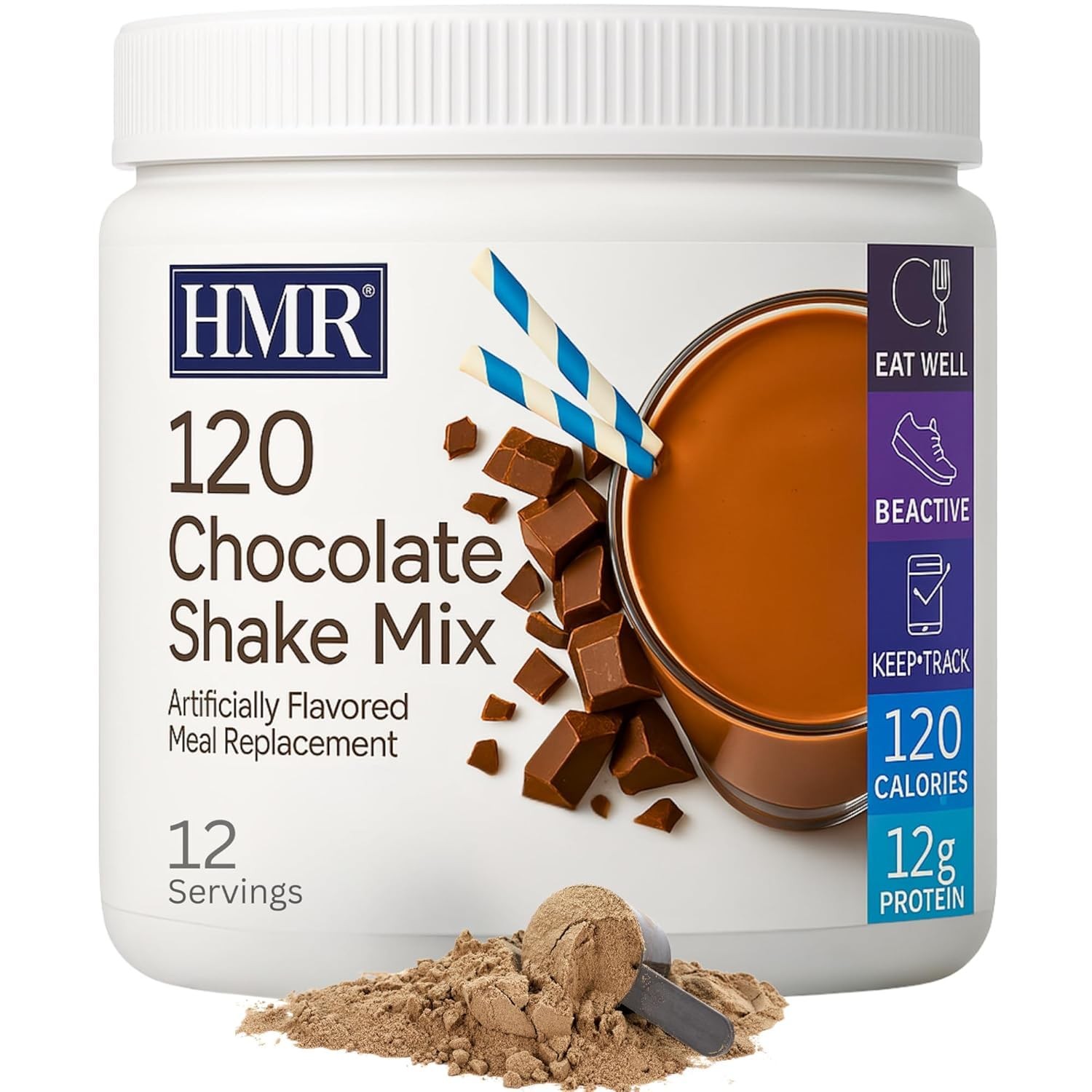 HMR 120 Chocolate Shake Meal Replacement Powder | Chocolate Shake Mix to Supp…