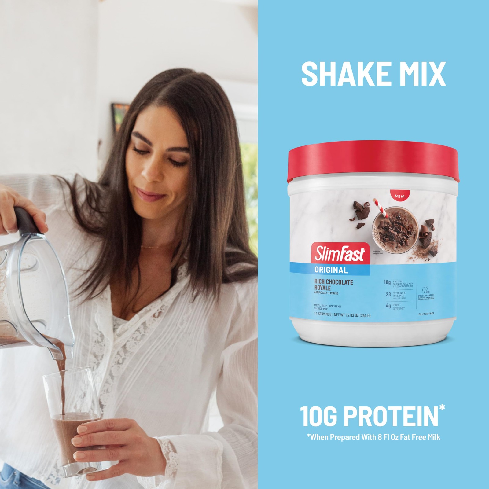 SlimFast Meal Replacement Powder, Original Rich Chocolate Royale, Weight Loss…