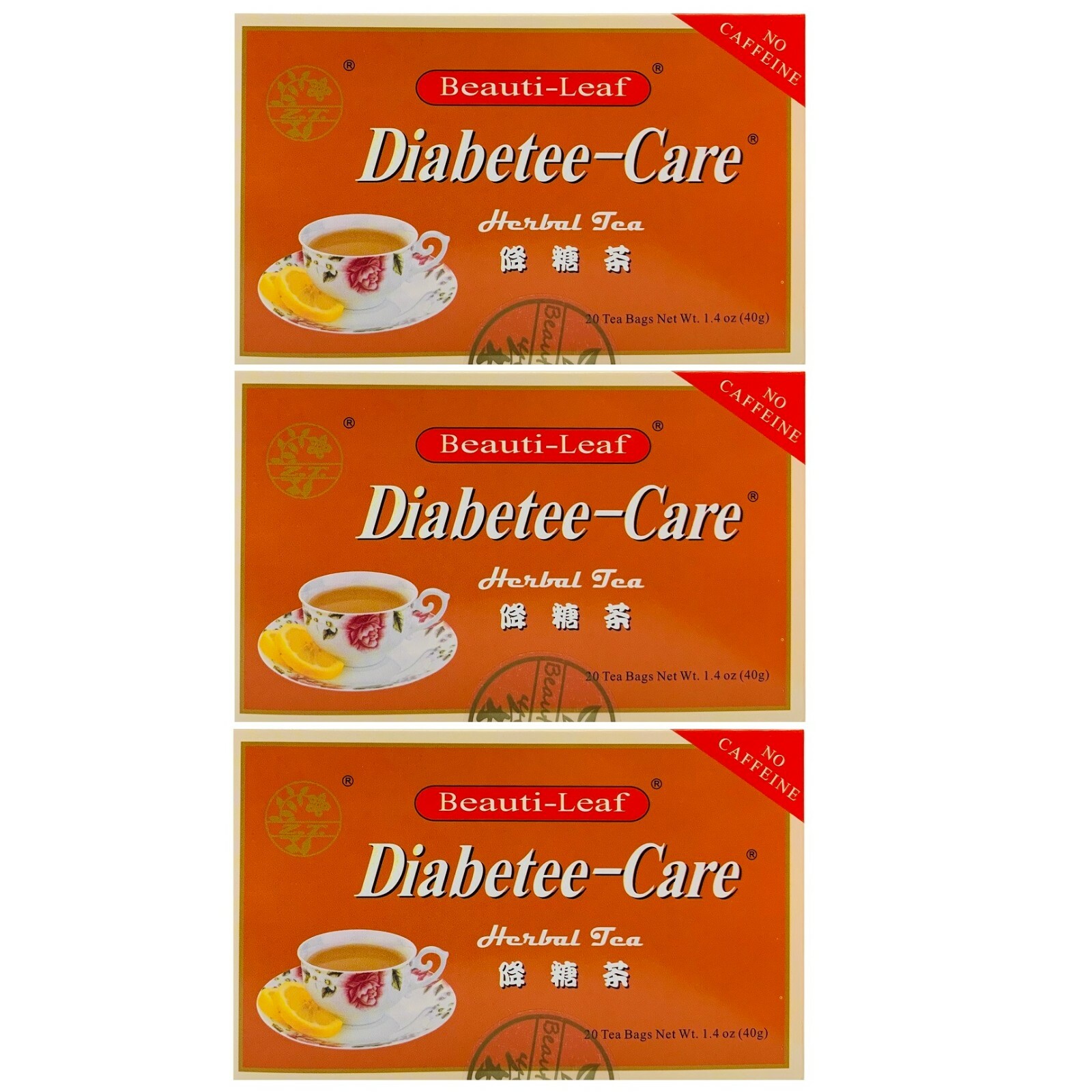 3 Boxes of Beauti-Leaf Diabetee-Care Special Tea (20 Tea Bags)