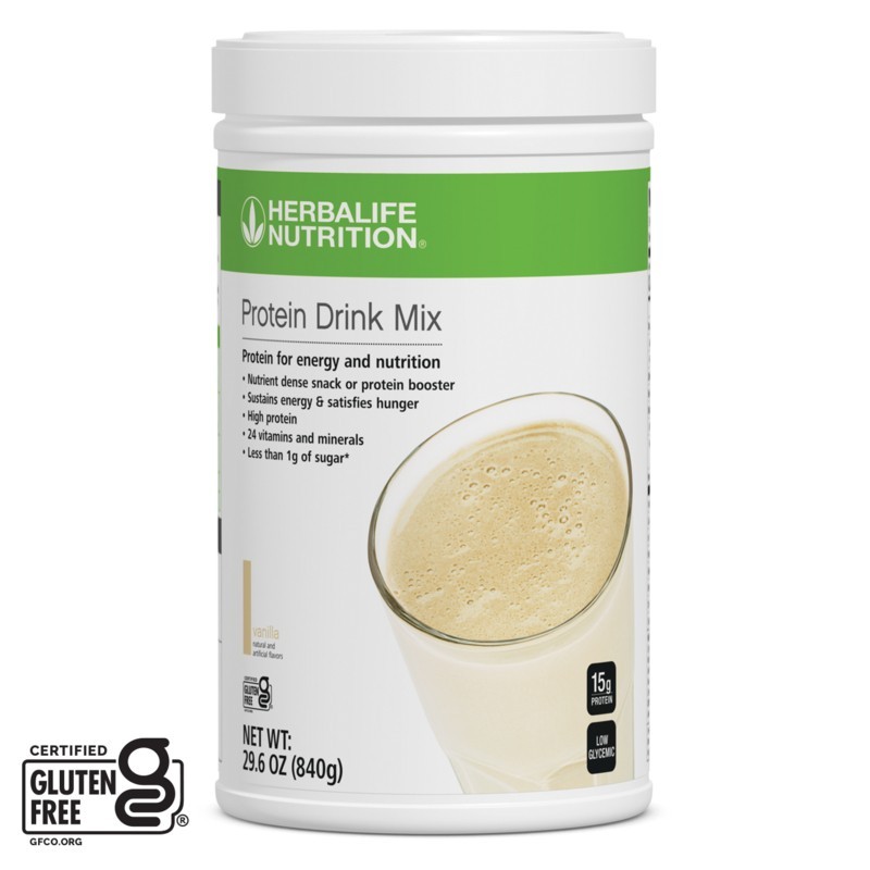 Herbalife Nutrition Protein Drink Mix Powder Vanilla 29.6 oz Gluten-Free
