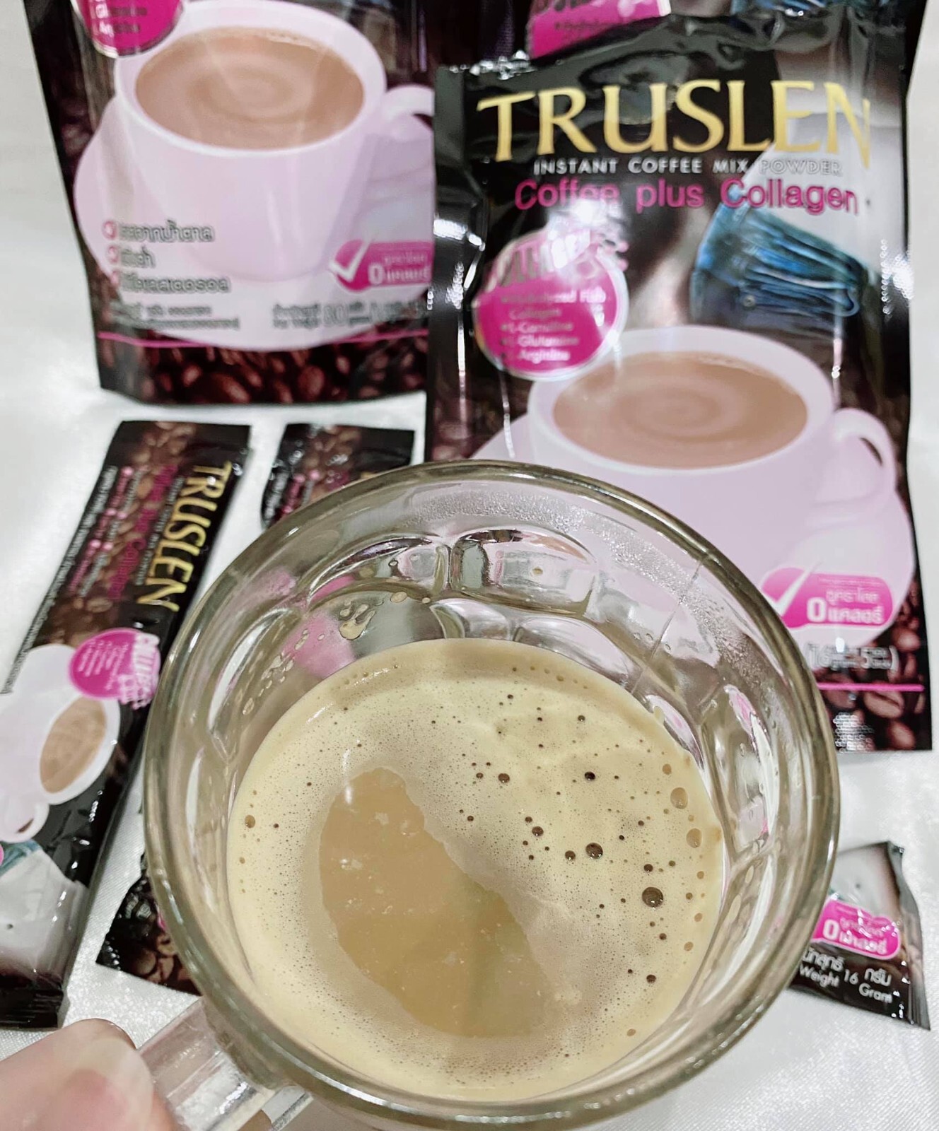 Truslen Coffee Plus Collagen , Instant Coffee Mixed 16g x 15 Sachets