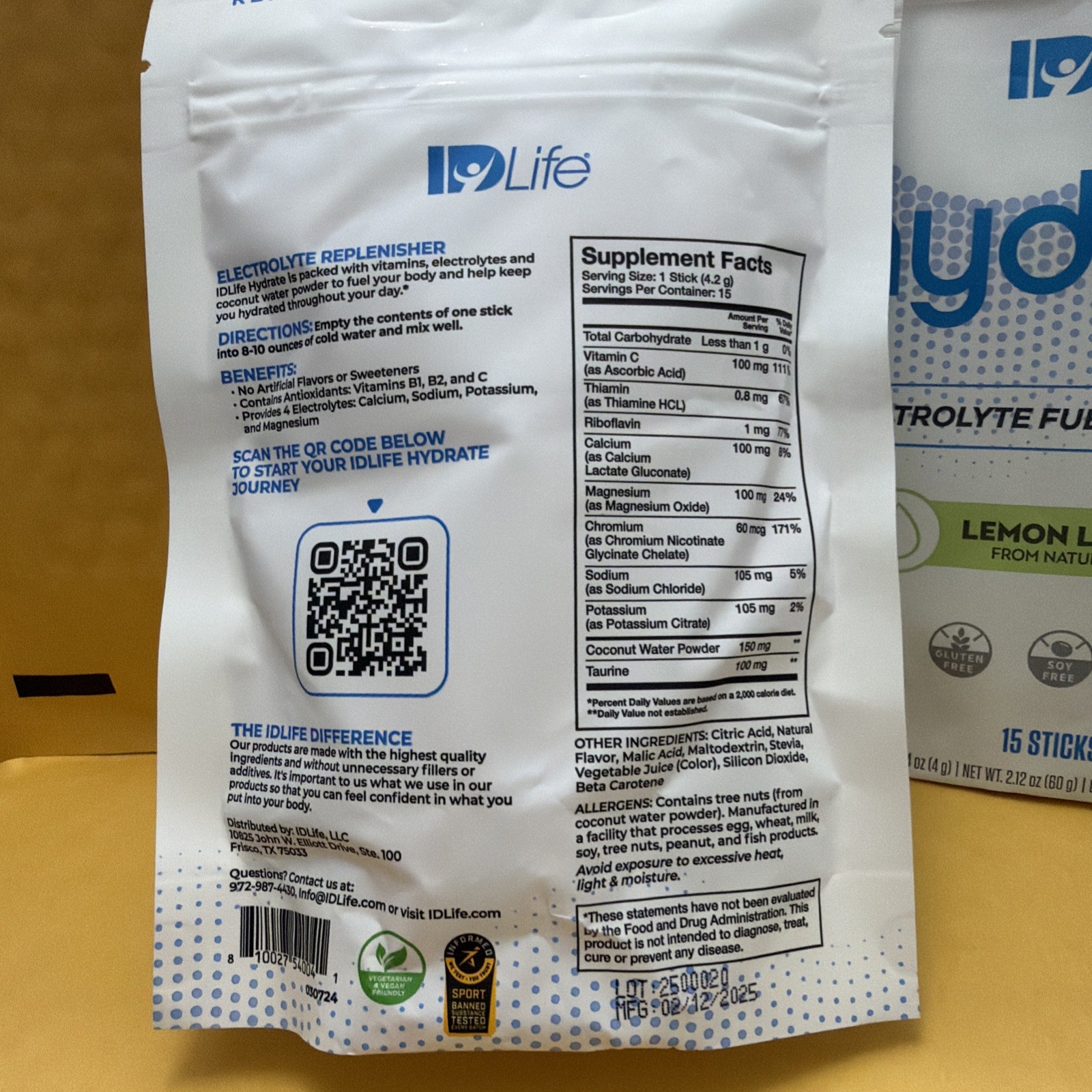 IDLife Hydrate Fruit Punch, GRAPE, LEMON LIME Electrolyte Hydration 15 Sticks @@