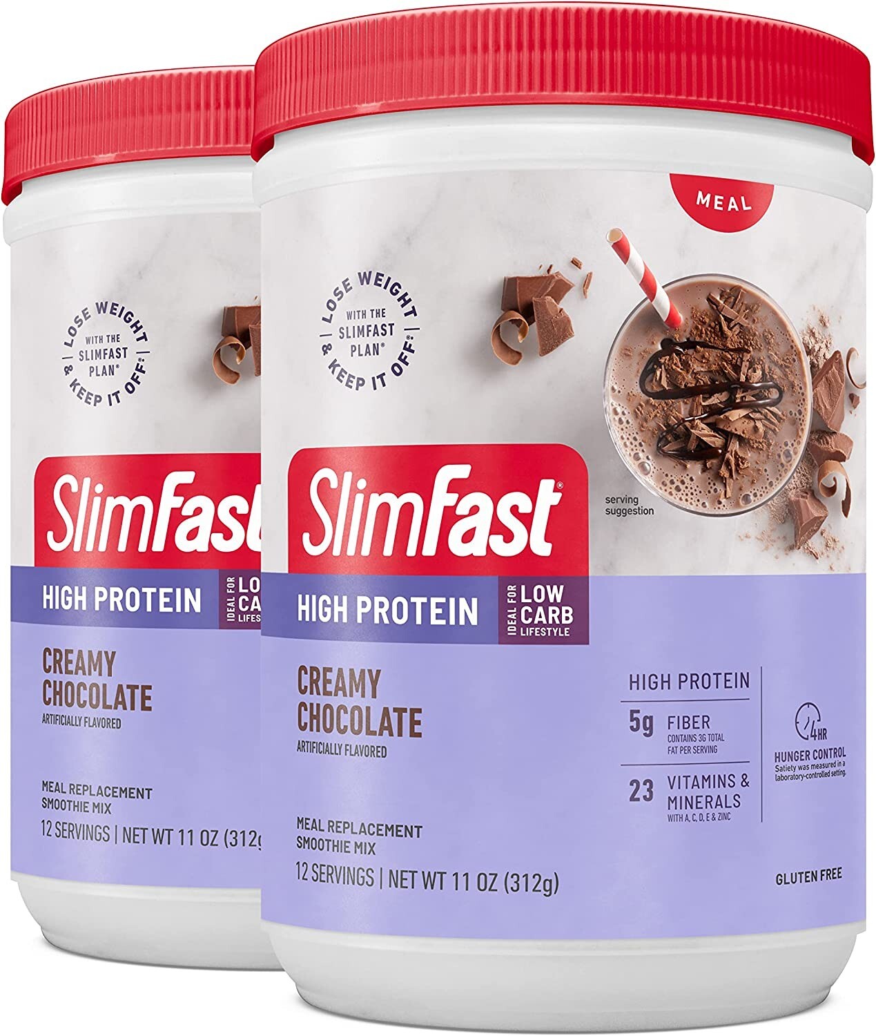 SlimFast Advanced Nutrition High Protein Meal Replacement Smoothie Mix-Pack of 2