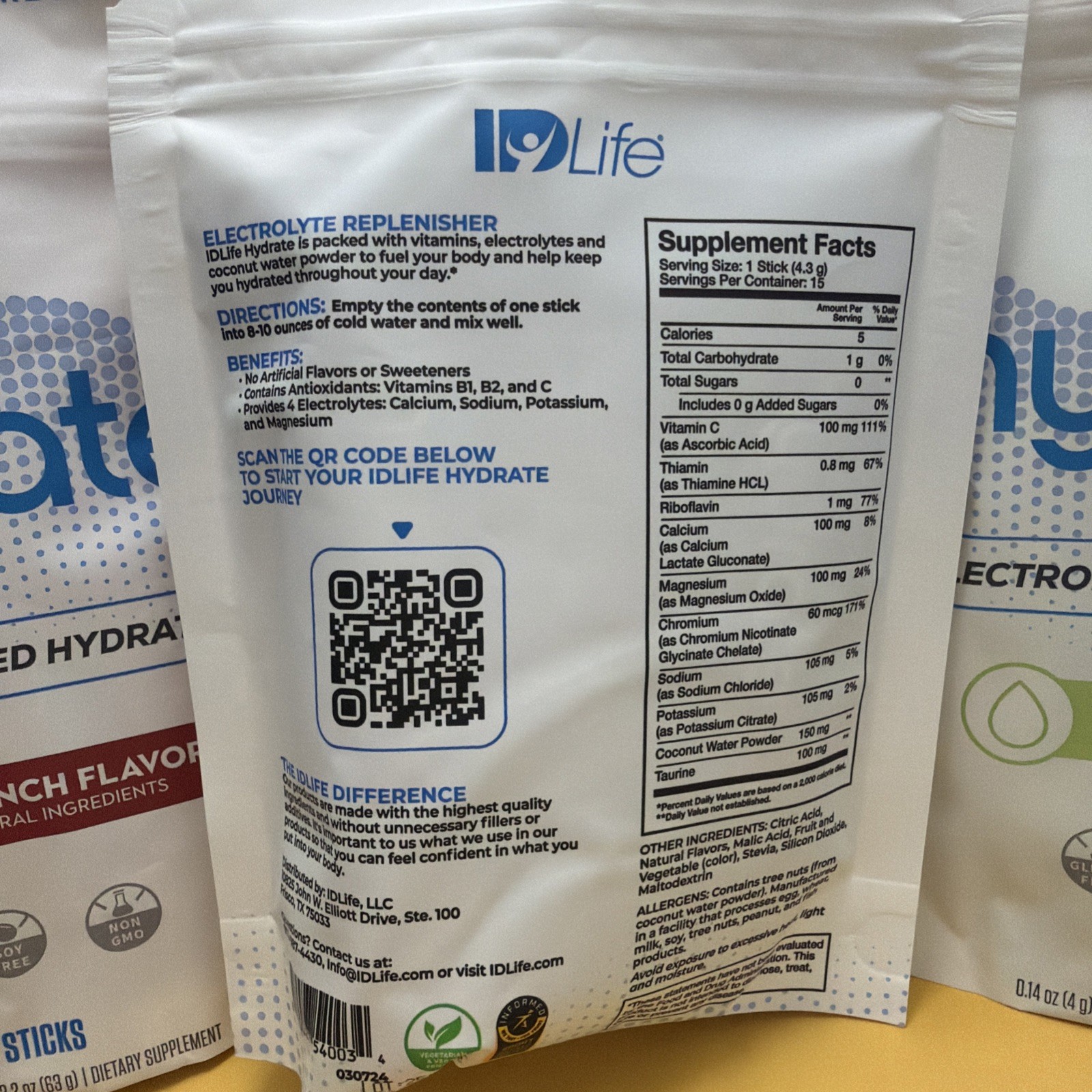 IDLife Hydrate Fruit Punch, GRAPE, LEMON LIME Electrolyte Hydration 15 Sticks @@