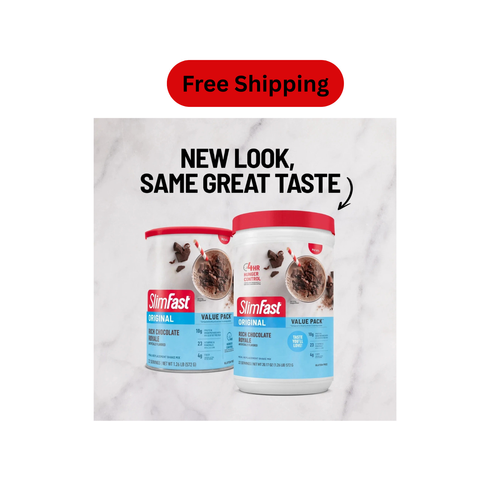 SlimFast Original Meal Replacement Shake Mix, Rich Chocolate Royale, 20.18 Oz,
