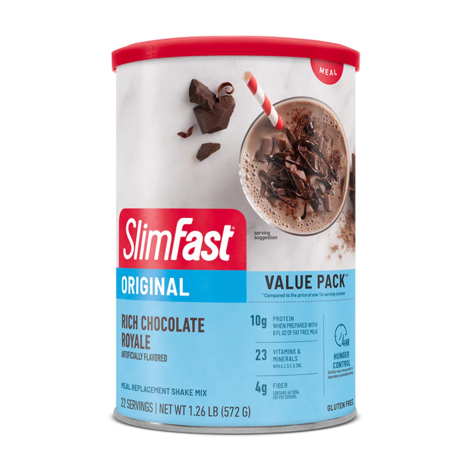 SlimFast Meal Replacement Powder, Original Rich Chocolate Royale, 22 Servings