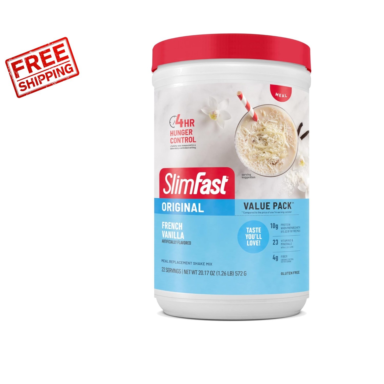 Weight Loss Made Easy: French Vanilla Shake Mix with 10g Protein – 22 Servings
