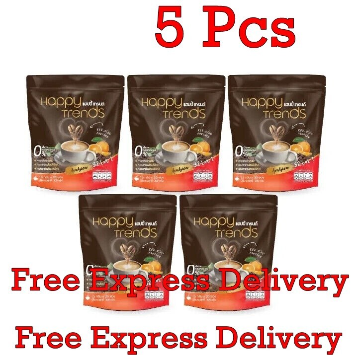 Happy Trends Coffee 32 in 1 Mix Collagen Weight Management Nourish Skin, Bones