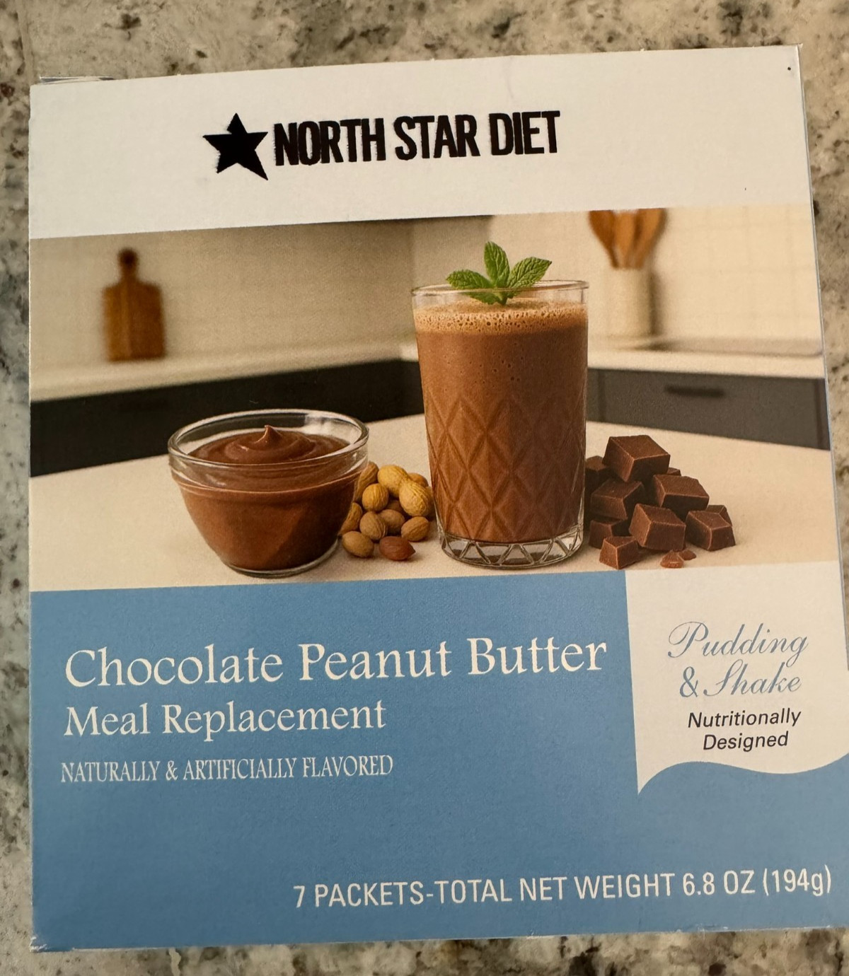 Chocolate Peanut Butter Pudding Shake Meal Replacement Aspartame Free