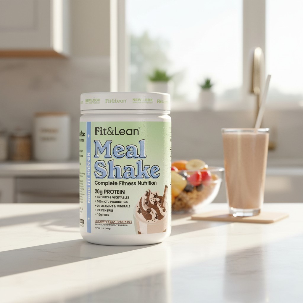 All-Natural Meal Replacement Shake: High Fiber, Probiotics, 10 Servings, 16oz
