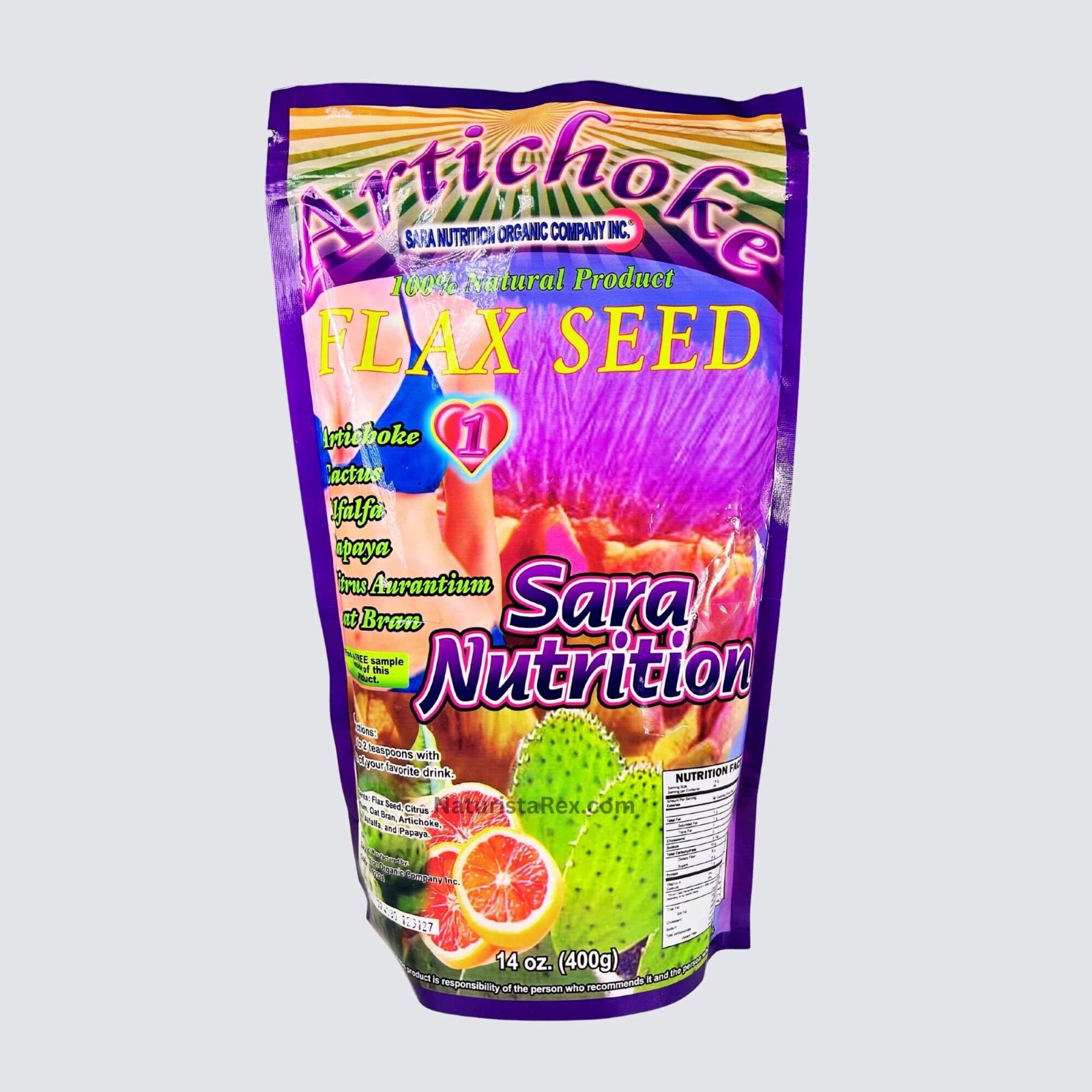 Artichoke Flax Seed by Sara-Nutrition – 14 oz Powder