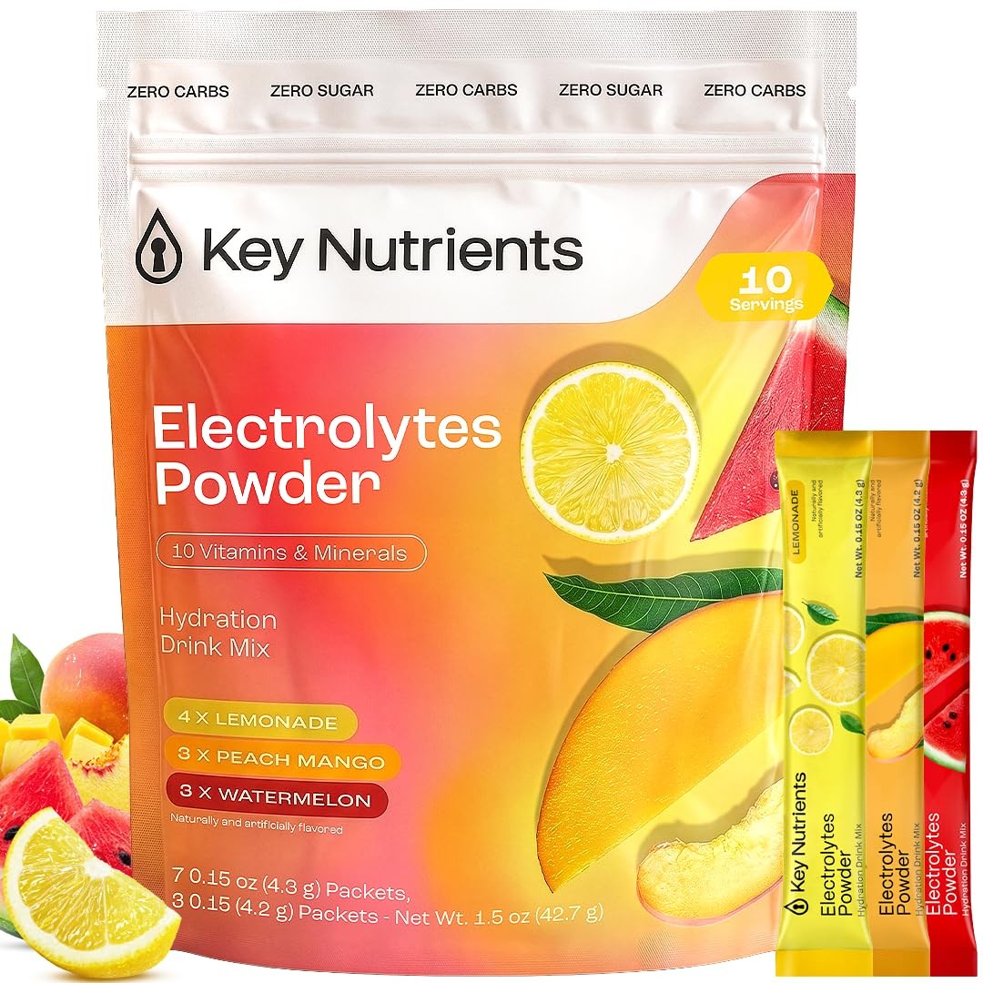 KEY NUTRIENTS Electrolytes Powder Packets – Variety Pack – Sugar 10 Servings