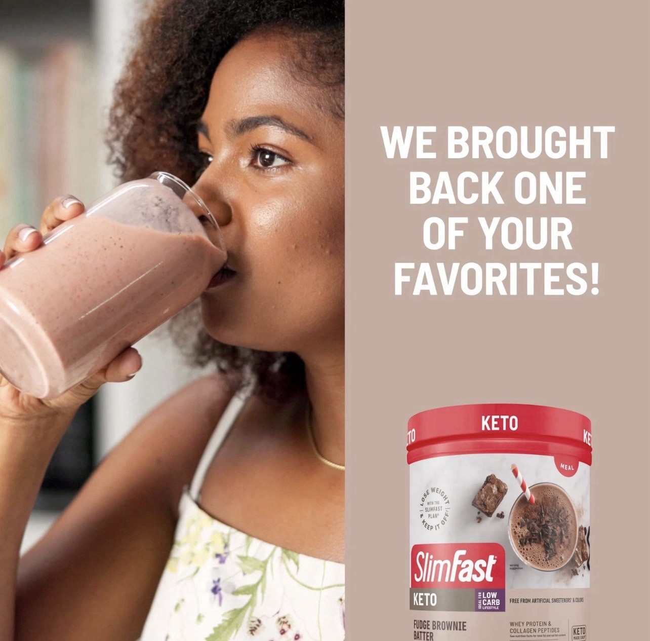 SlimFast Keto Meal Replacement 13.44 Ounce (Pack of 1), Chocolate Powder 11/2027