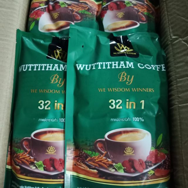 6x Wuttitham Healthy Instant Coffee 32 in 1 Herbs Mixed Manage Weight Control