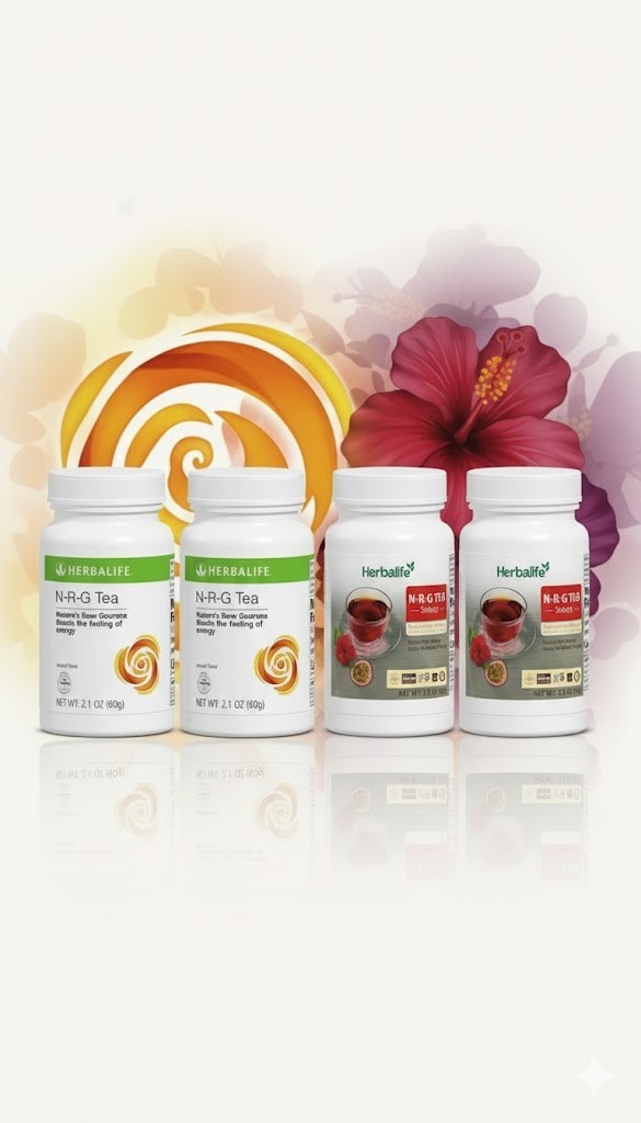 4 Pack NRG Powder Duo Original&Passionfruit Hibiscus, Energy & Mental Focus 5/27