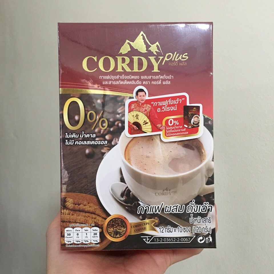 Cordy Plus Cordyceps Coffee Reishi Goji Berry Inulin Suger Trans Fat Free Herb 6