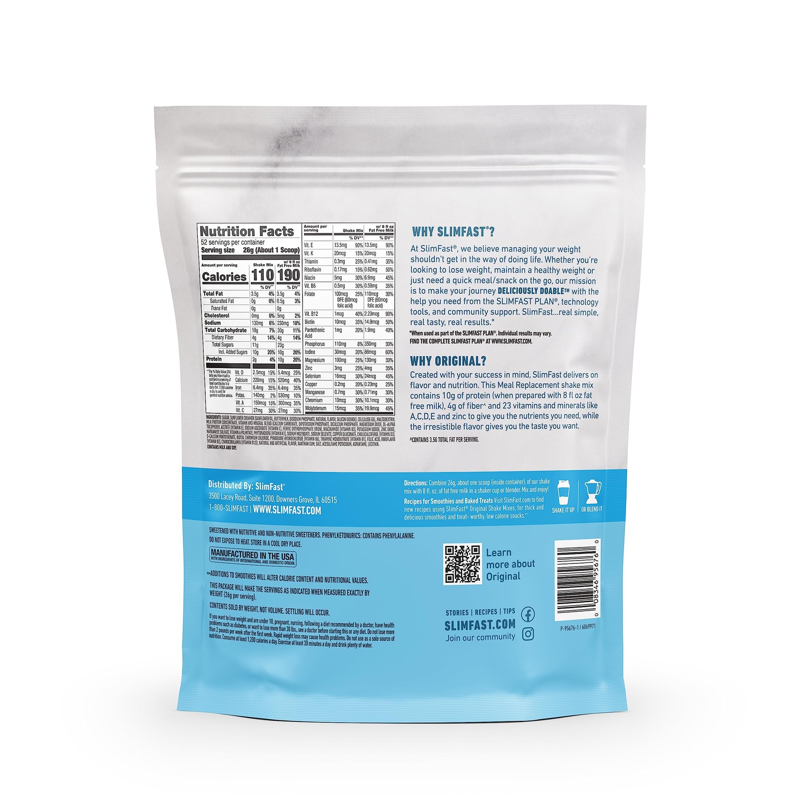 SlimFast Meal Replacement Shake Powder French Vanilla 10g Protein Weight Loss