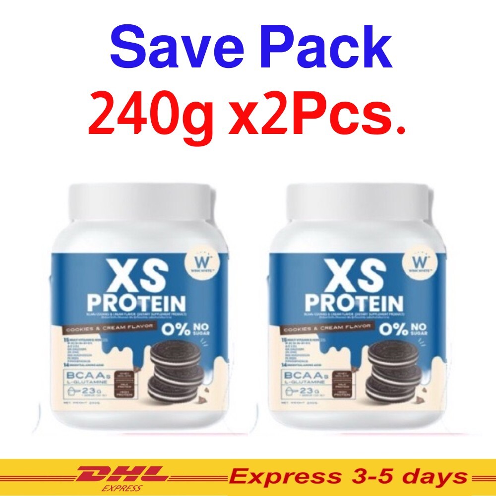 2x Wink White XS Protein Cookie & Cream Flavor Supplement Control Hunger 240g