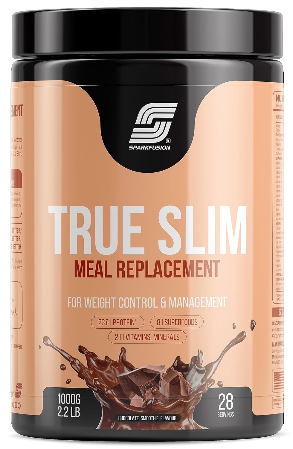 Sparkfusion True Slim Protein Powder Chocolate Smoothie Flavour 1kg