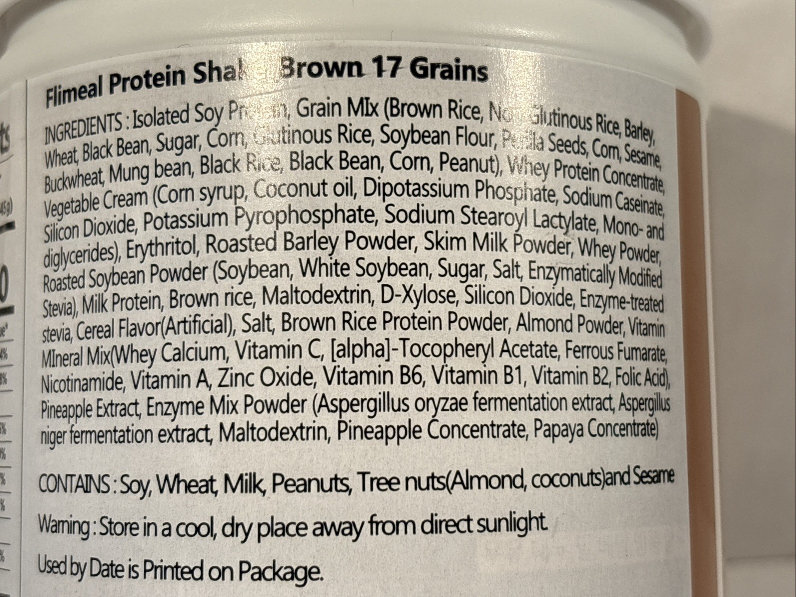 Flimeal Brown 17 Grains Protein Shake 20 Grams Protein 170 Calories NEW