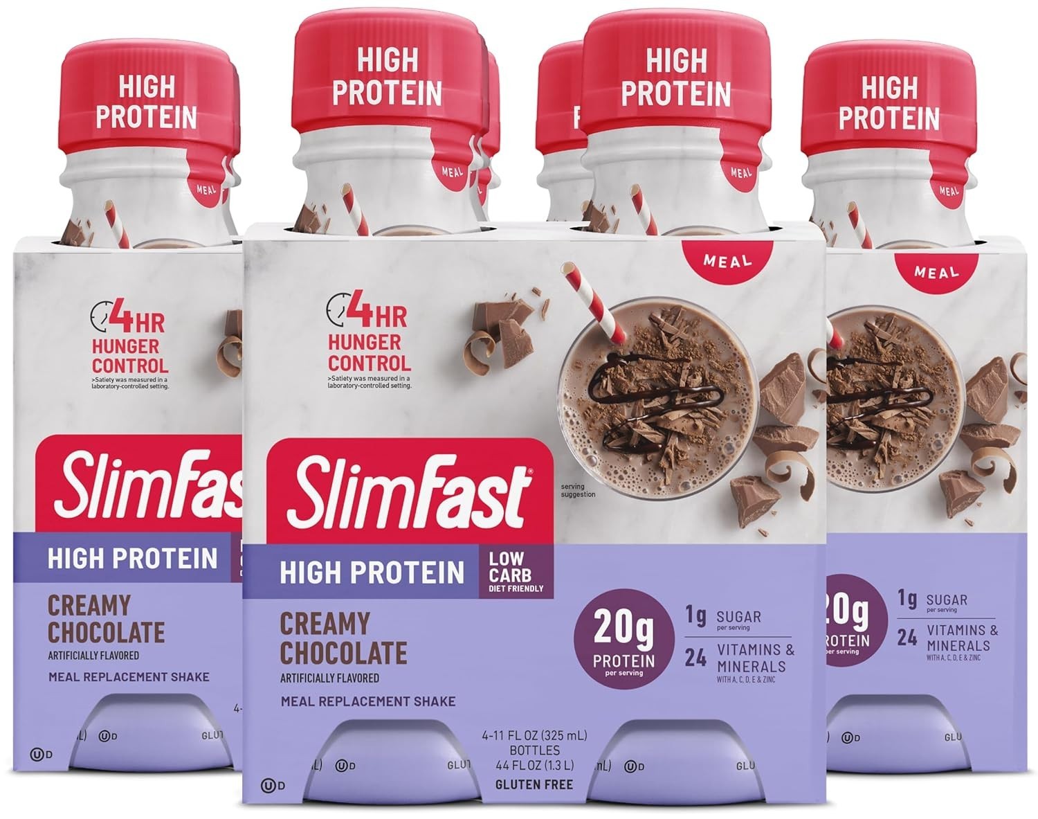 SlimFast High Protein Chocolate Shake 20g Protein 12 Pack BEST BY 07/16/2026