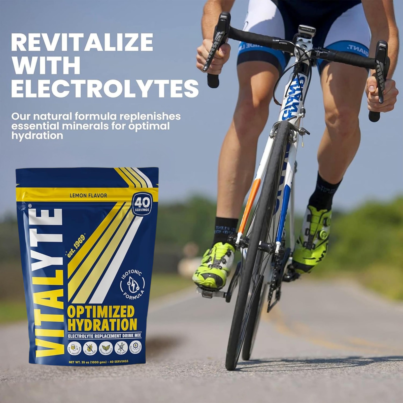 Vitalyte Electrolyte Powder Drink Mix, Isotonic Pack of 1